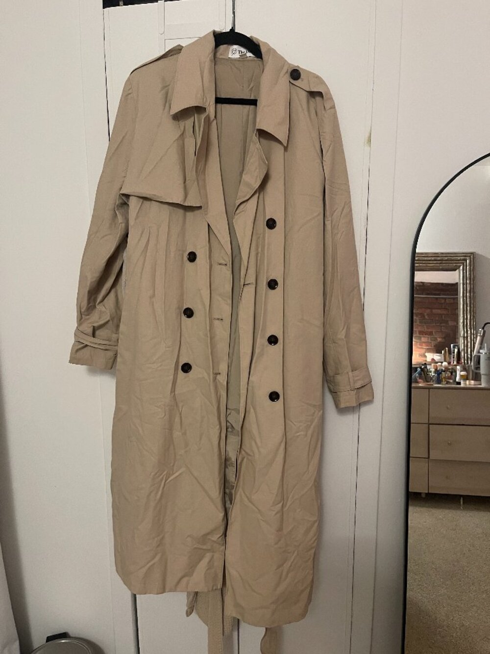 The Drop Beige Double Breasted Trench Coat XXL